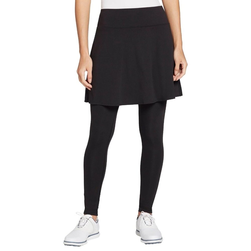 Walter Hagen Skeggings Womens Size Large Black Skort Leggings Combo UPF 50 + NEW